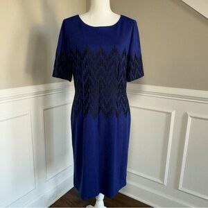 Antonio Melani Blue and Black Women's Dress Size 10